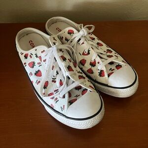 Converse Woman’s Strawberry Print Sneaker Slip-Ons 🍓